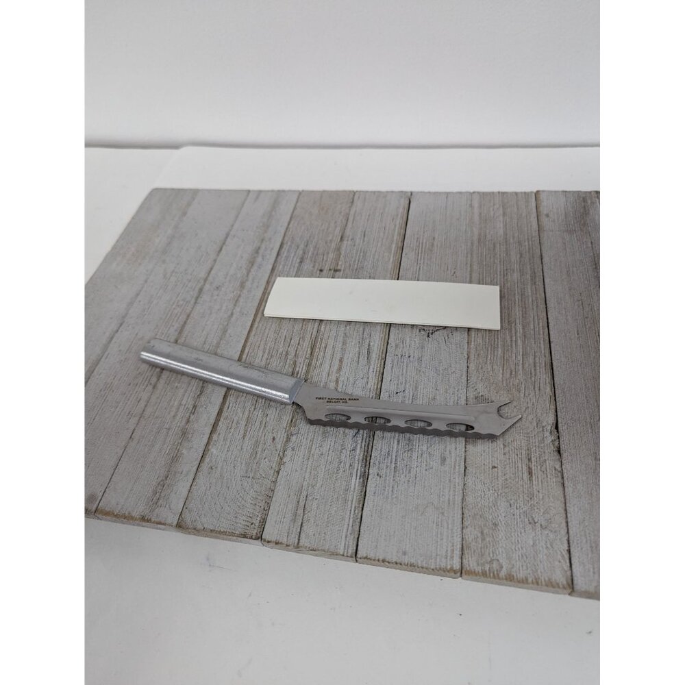 Rada Cheese Knife #2 Stainless Aluminum Handle Forked End R139 5" Blade 9 3/4"
